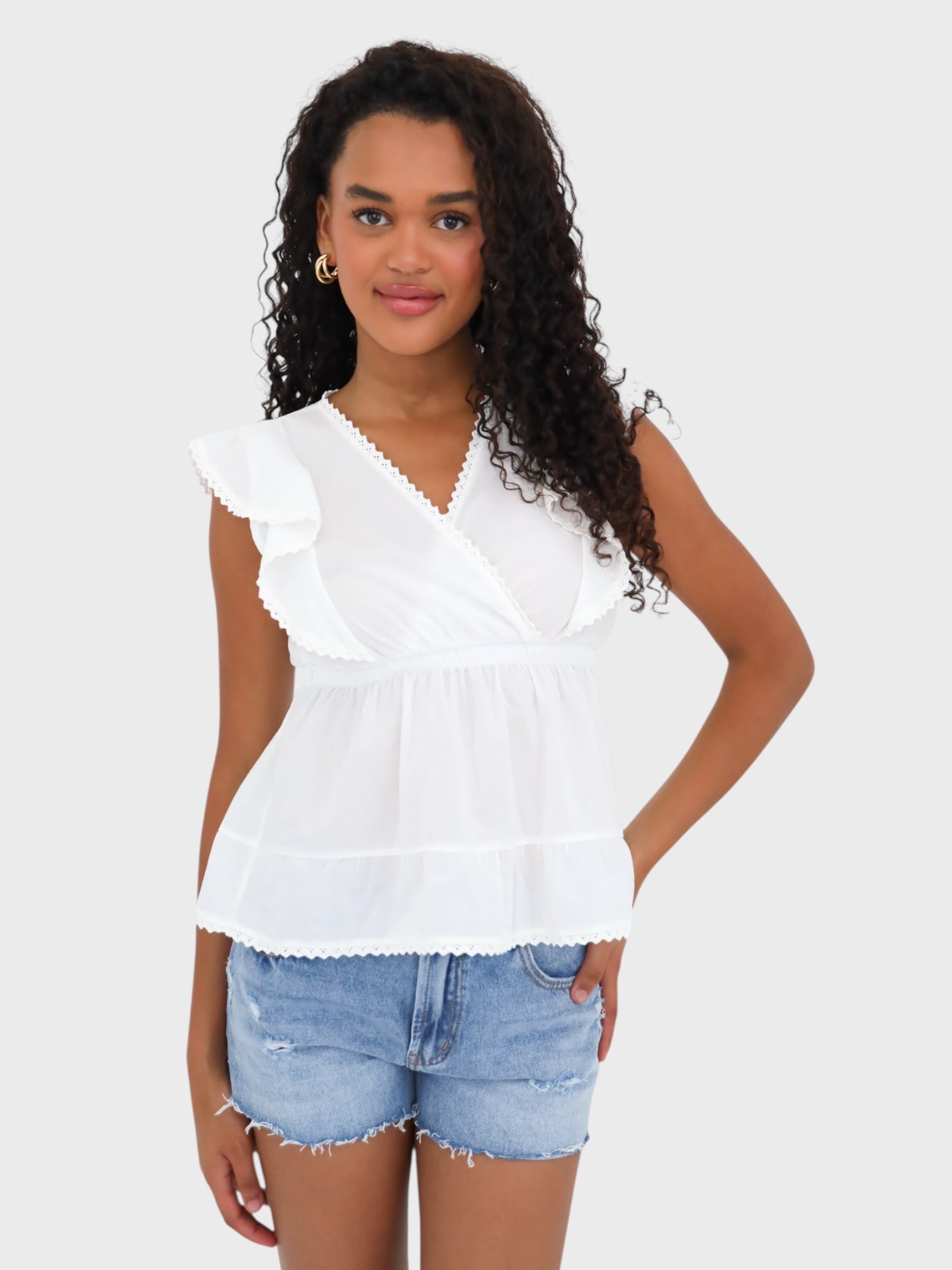 "Blooming" blouse white