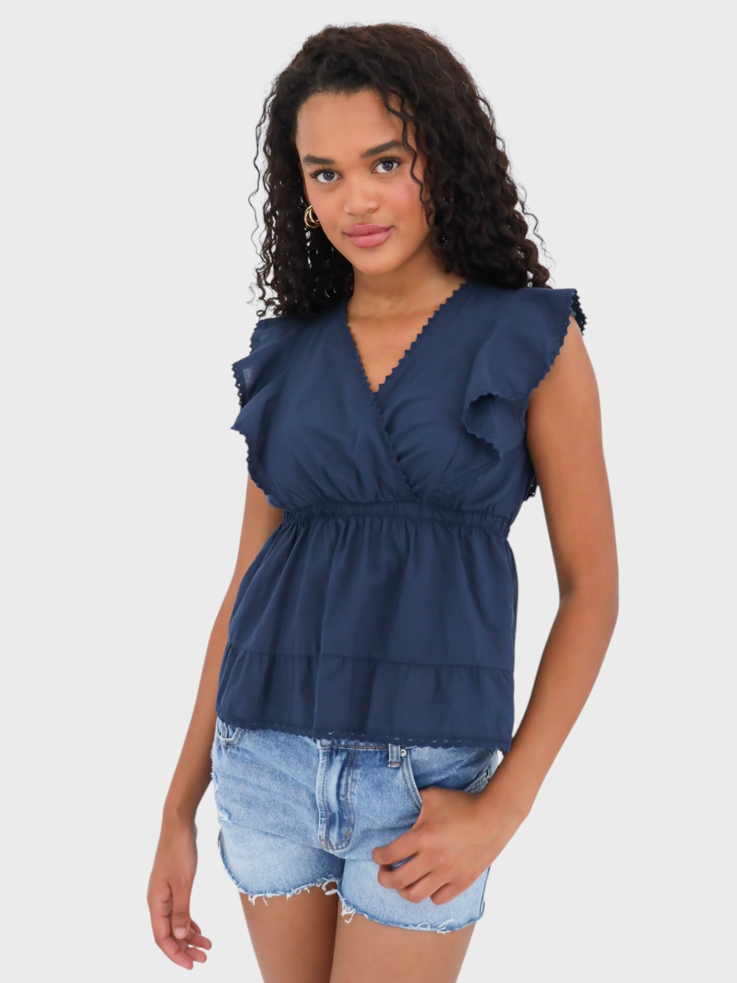 "Blooming" blouse navy