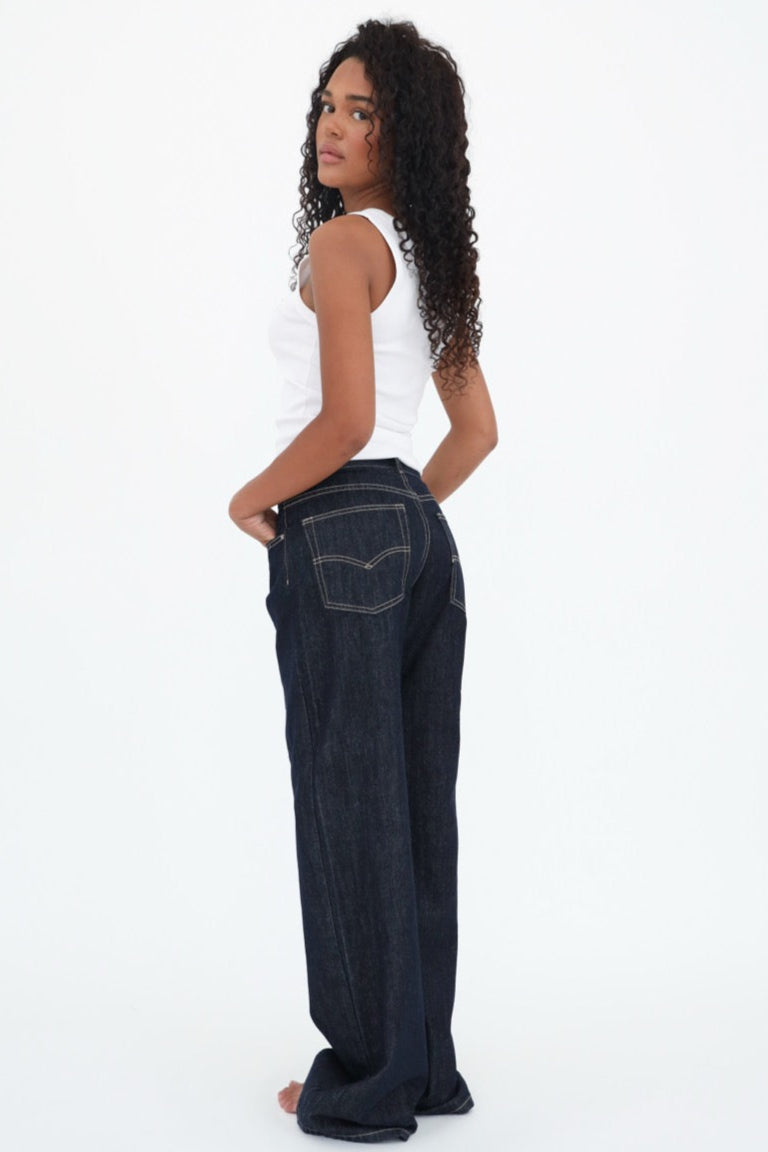 "Wide leg" jeans dark blue tall