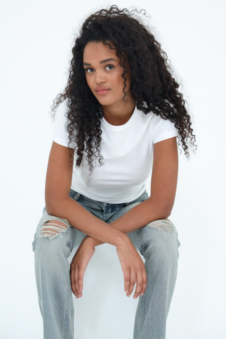 "Ripped" flared jeans light blue tall