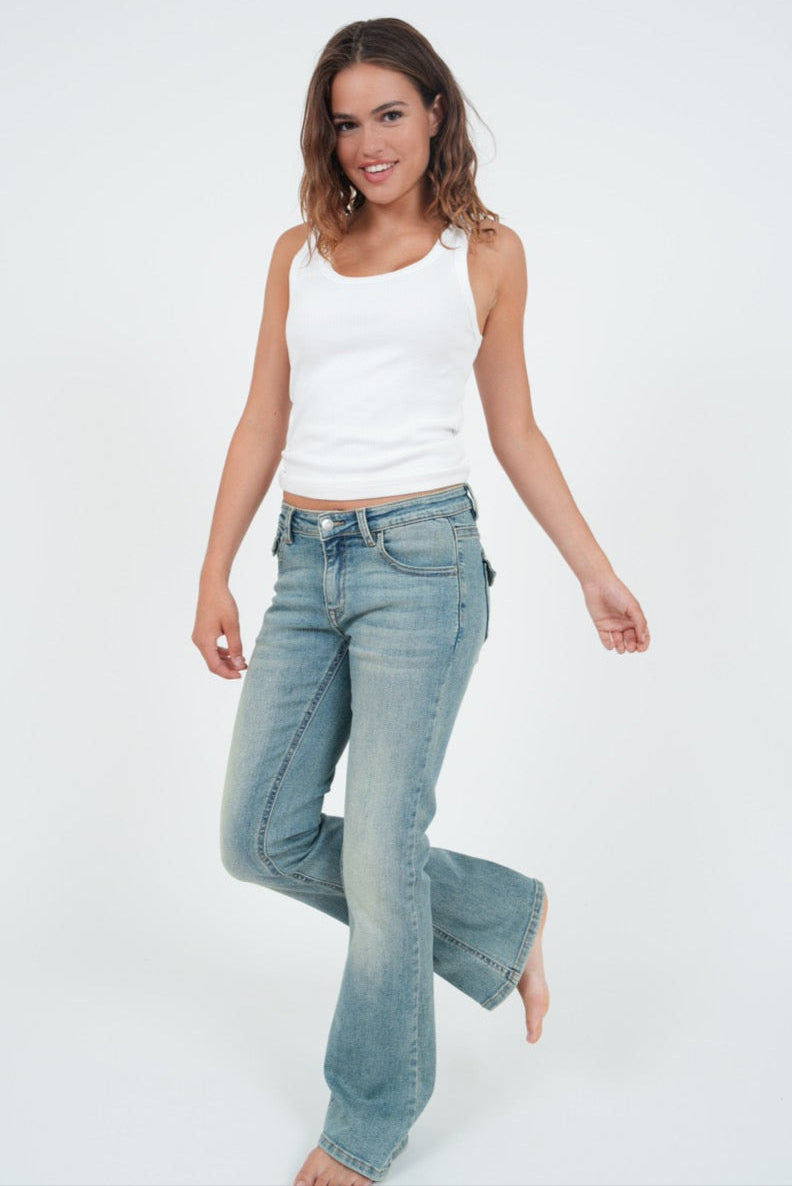 "Flared" jeans light blue