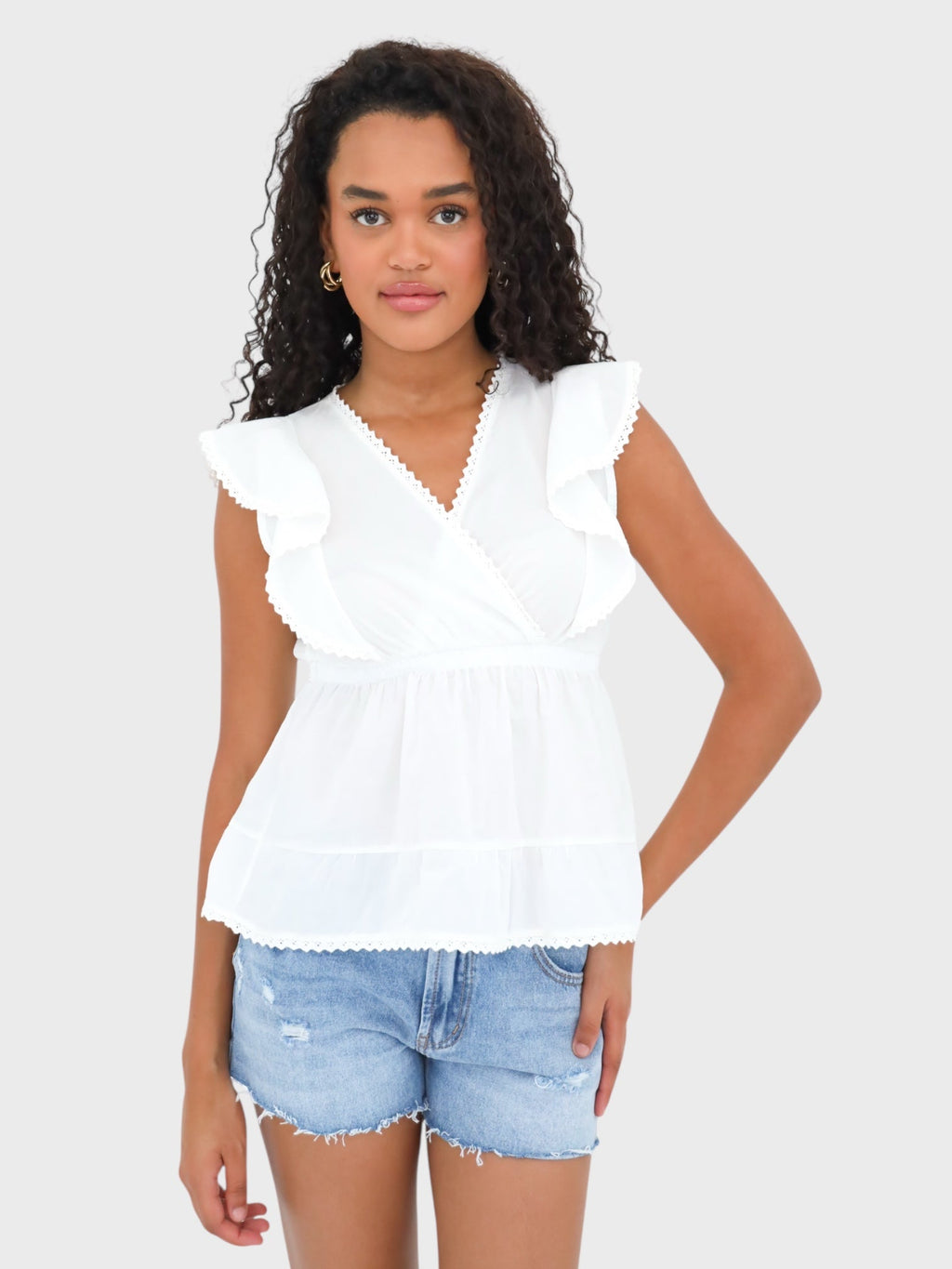 "Blooming" blouse white