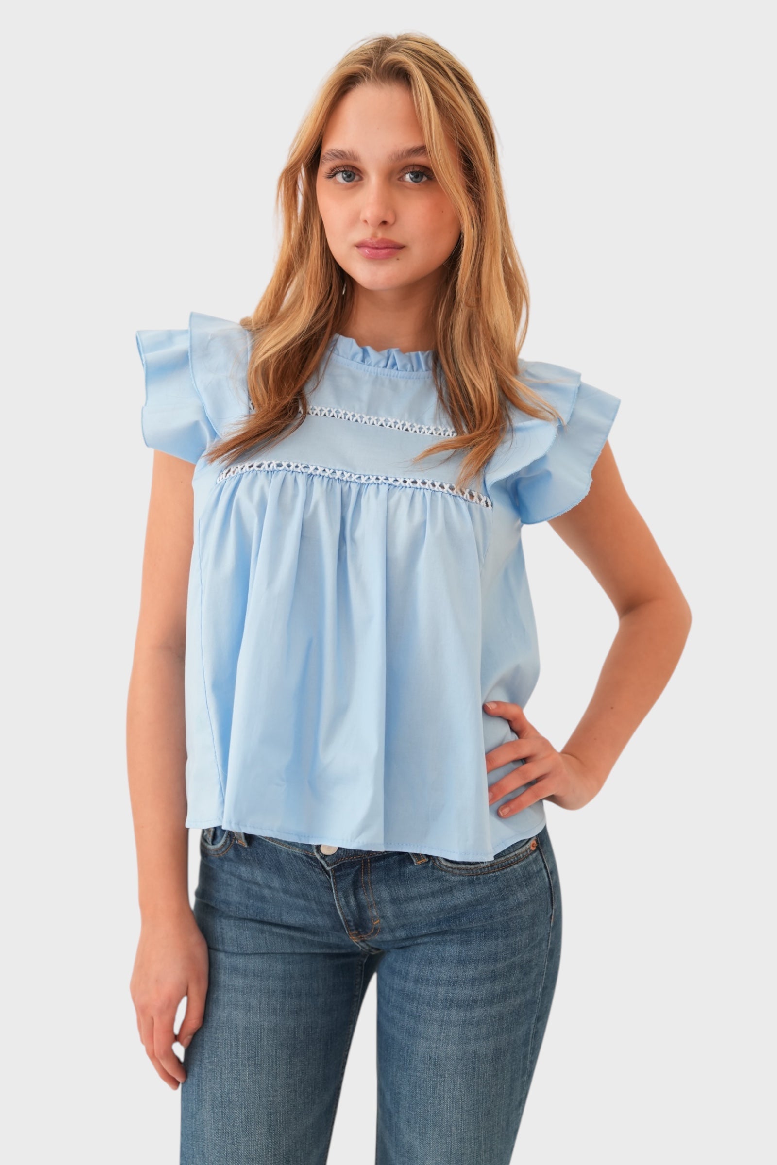 "Dreamy" blouse light blue