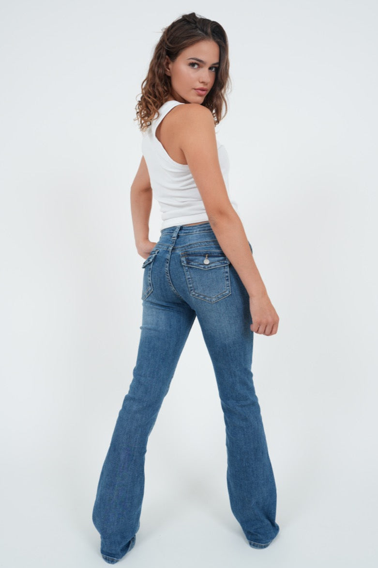 "Flared" jeans dark blue