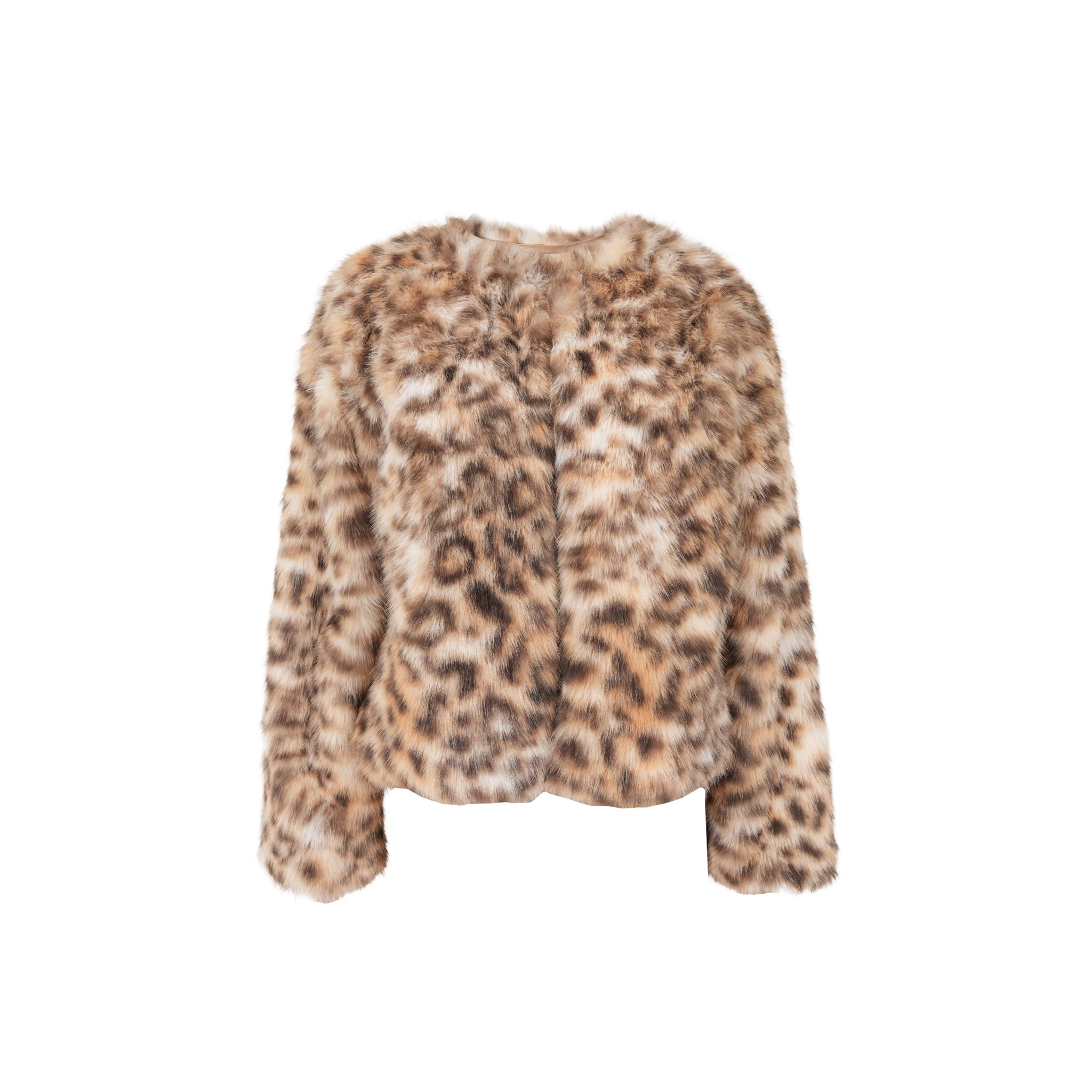 "Furry" leopard jacket