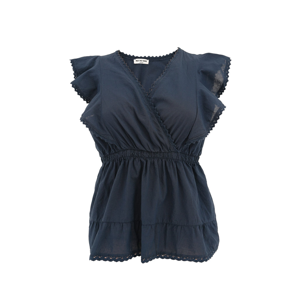 "Blooming" blouse navy